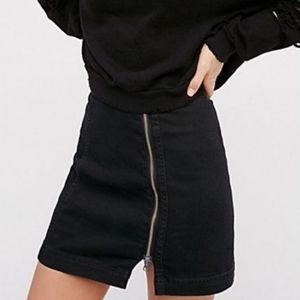 Free People Black Mini Skirt